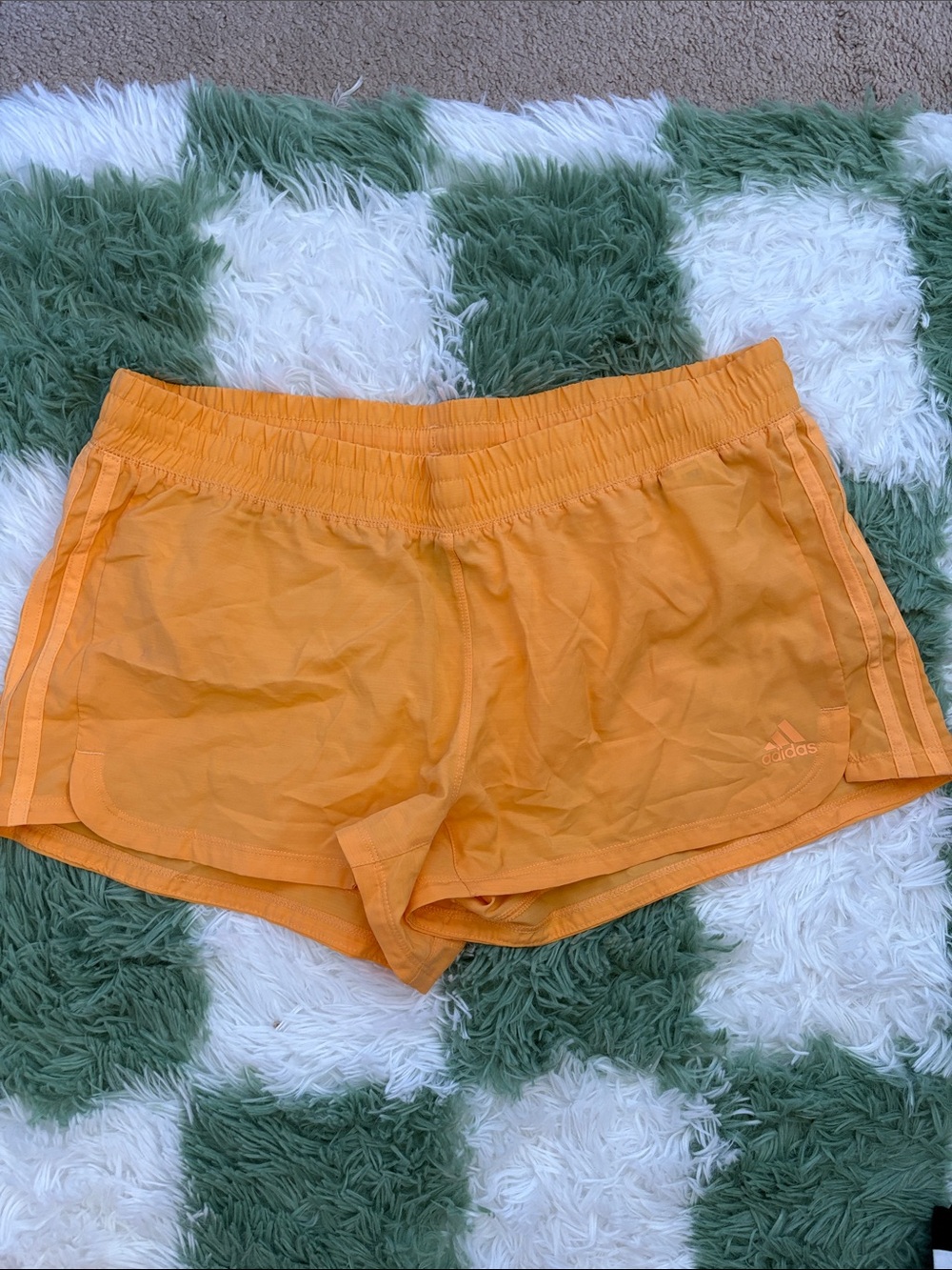 adidas Women's Orange Athletic Running Shorts